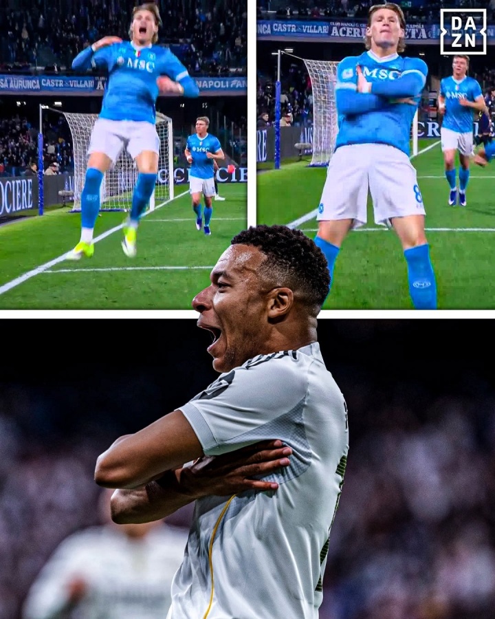 小麦进球后做姆巴佩同款庆祝动作，可惜进球因毫米级越位被吹掉